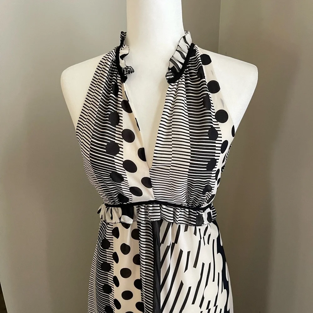 Anthropologie Maeve 2 Channeled Dot Casual Maxi Dress - Picture 7 of 7